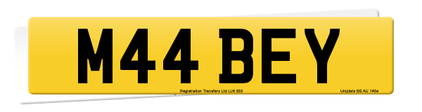 Registration number M44 BEY